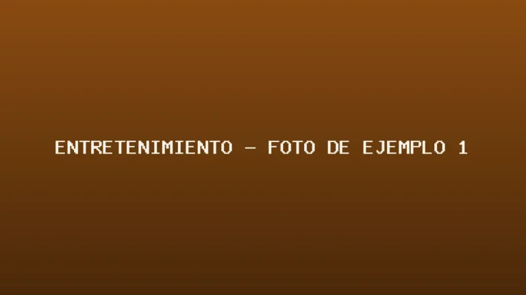 Foto de ejemplo de Entretenimiento