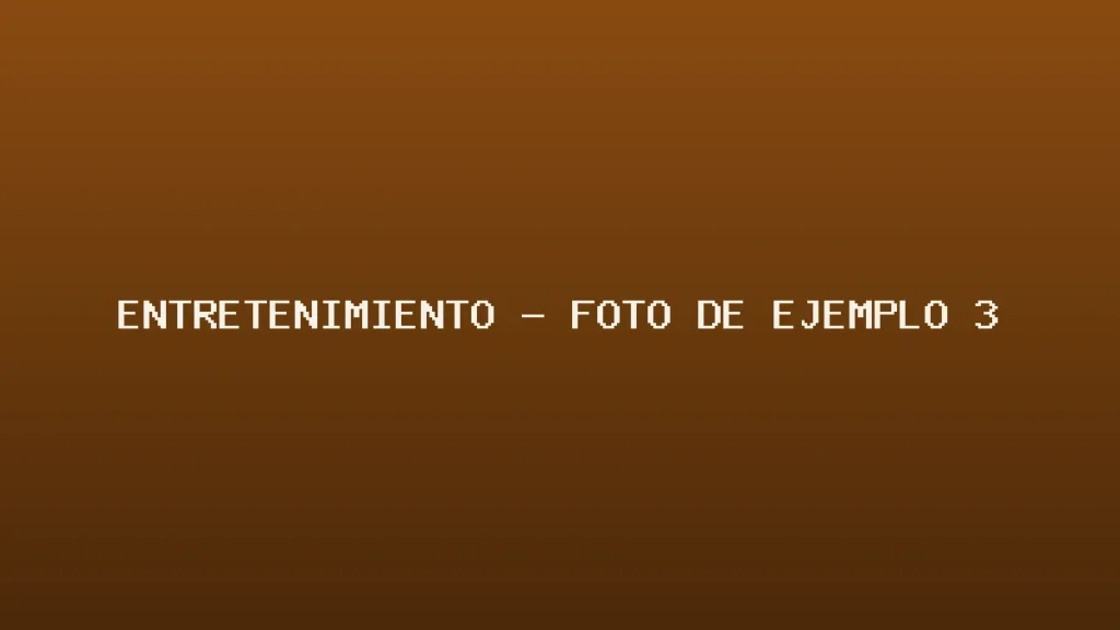 Foto de ejemplo de Entretenimiento