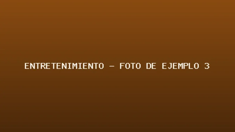 Foto de ejemplo de Entretenimiento