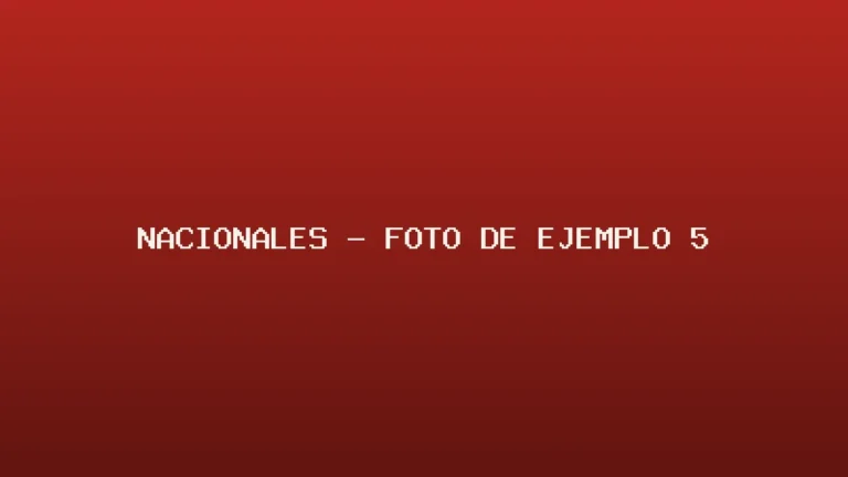 Foto de ejemplo de Nacionales
