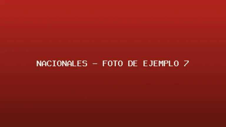 Foto de ejemplo de Nacionales