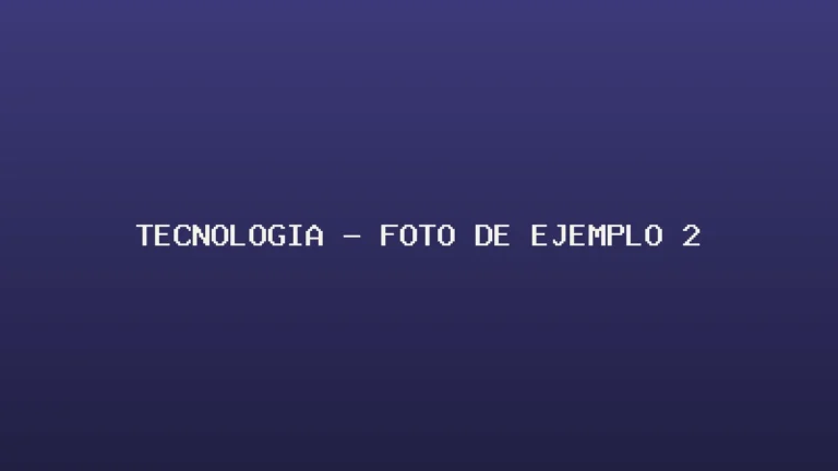 Foto de ejemplo de Tecnología