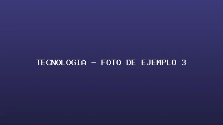 Foto de ejemplo de Tecnología